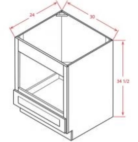 White Shaker - Microwave Bases Cabinet SW-BMW30